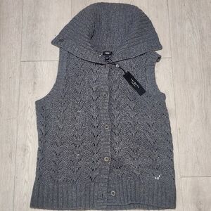 🔥 NWT Talbots Merino Wool & Silk Pointelle Vest L